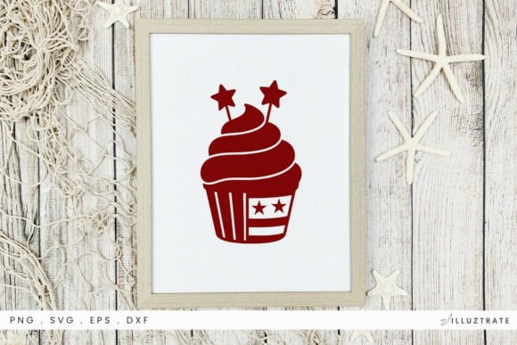 4th July Cupcake SVG Clipart Review