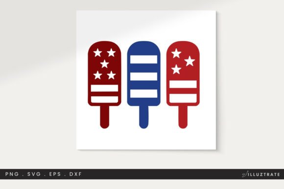 4th July Popsicles SVG Clipart