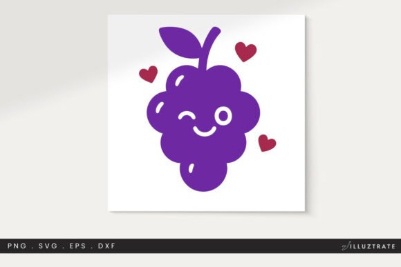 Grape SVG Cut File Clipart PNG