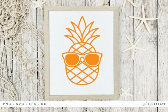 Pineapple in Sunglasses SVG Clipart