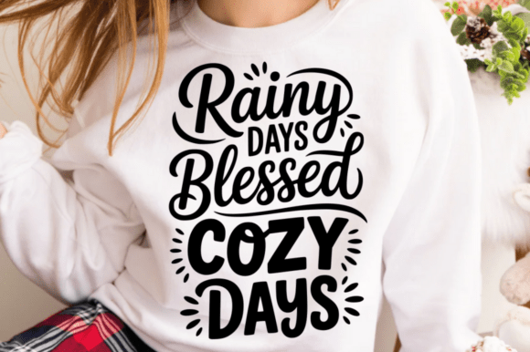 Rainy Days Blessed Cozy Days SVG Design