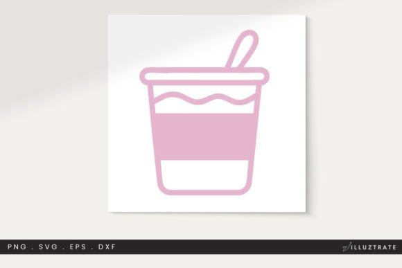 Yogurt SVG Cut File Clipart PNG